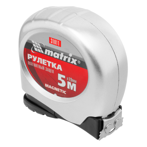 картинка Рулетка Magnetic,5 м х 19 мм,магнитный зацеп Matrix от магазина Одежда+
