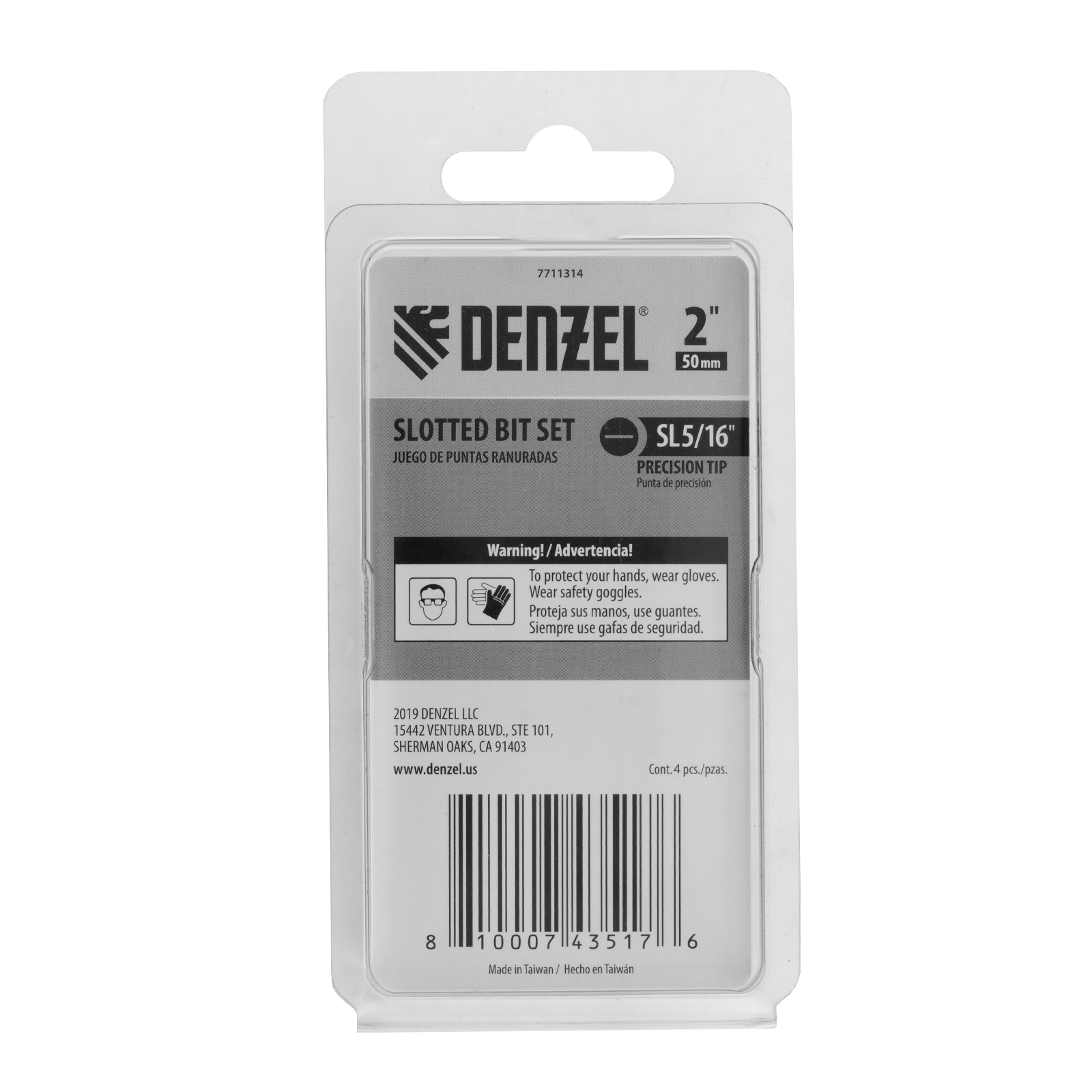 картинка Набор бит, SL5/16"x2", 4 шт. Denzel от магазина Одежда+