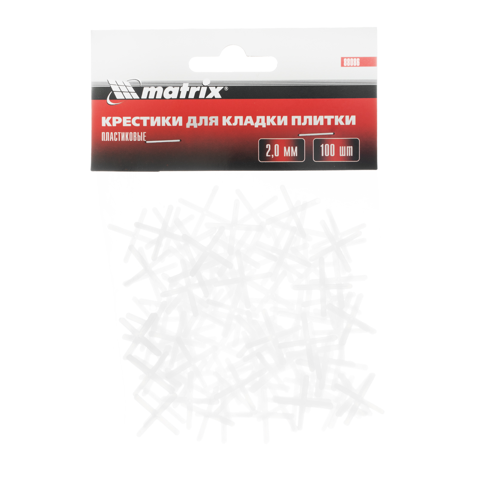 картинка Крестики, 2.0 мм, для кладки плитки, 100 шт Matrix от магазина Одежда+