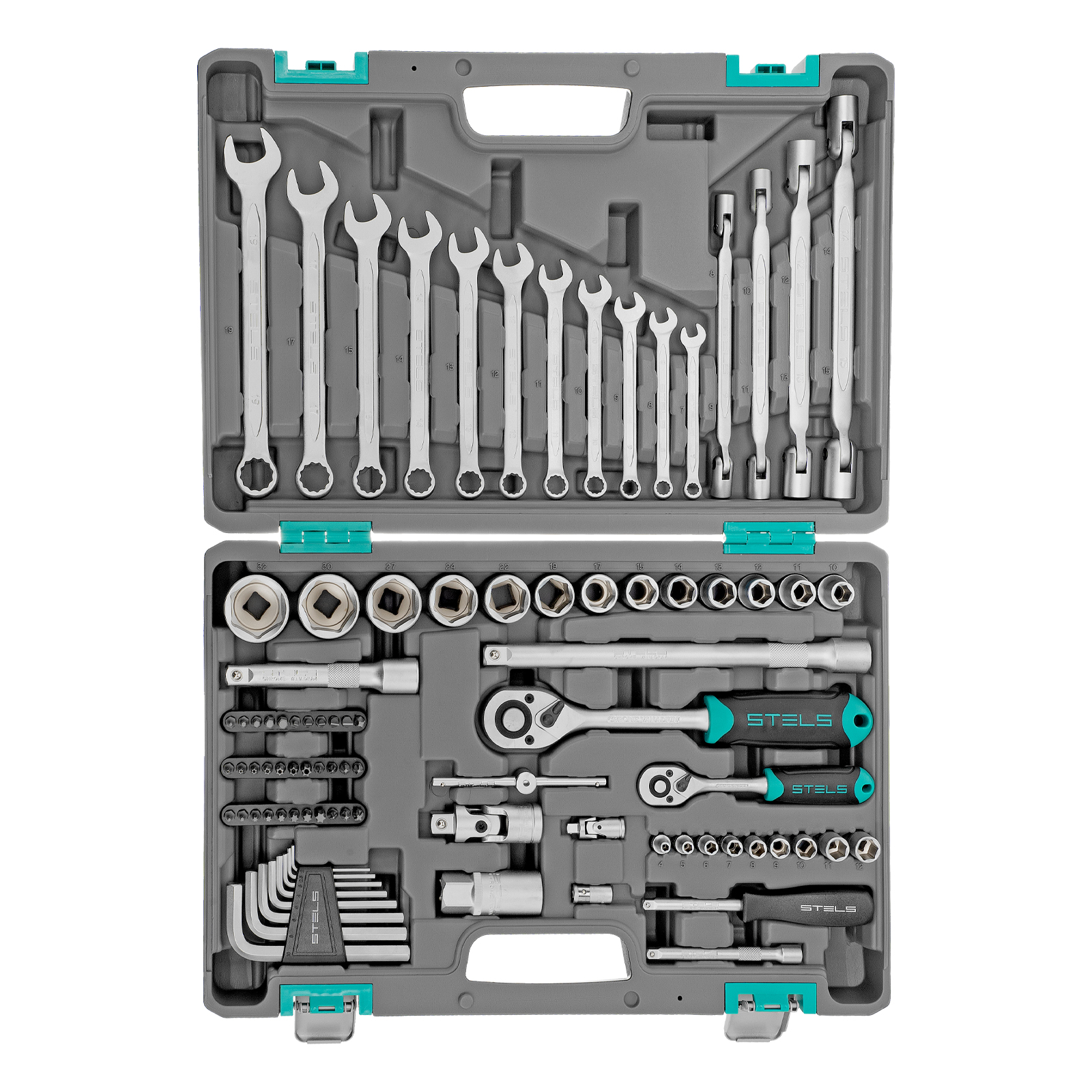 картинка Набор инструментов, 1/2", 1/4", CrV, пластиковый кейс 88 предметов Stels от магазина Одежда+