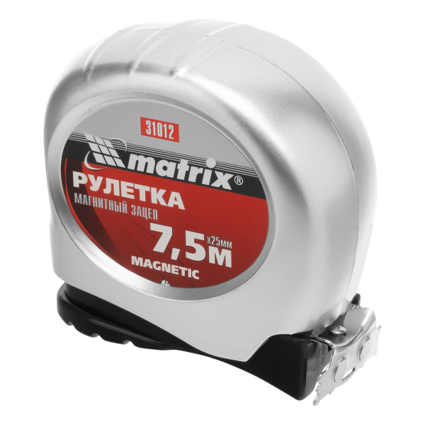 картинка Рулетка Magnetic,7,5 м х 25 мм,магнитный зацеп Matrix от магазина Одежда+
