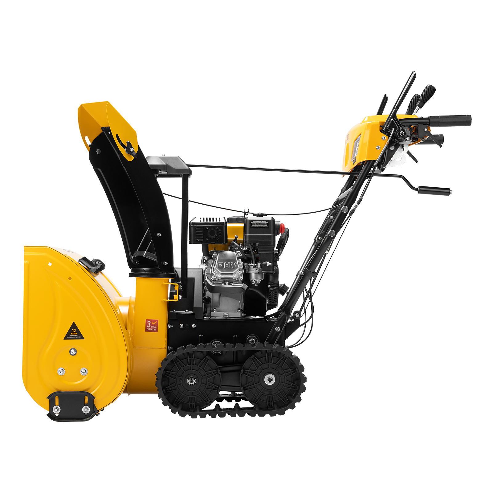 картинка Бензиновая снегоуборочная машина SBM 610DT PRO, 212cc, гусеницы, эл.старт, блок. дифф. Denzel от магазина Одежда+