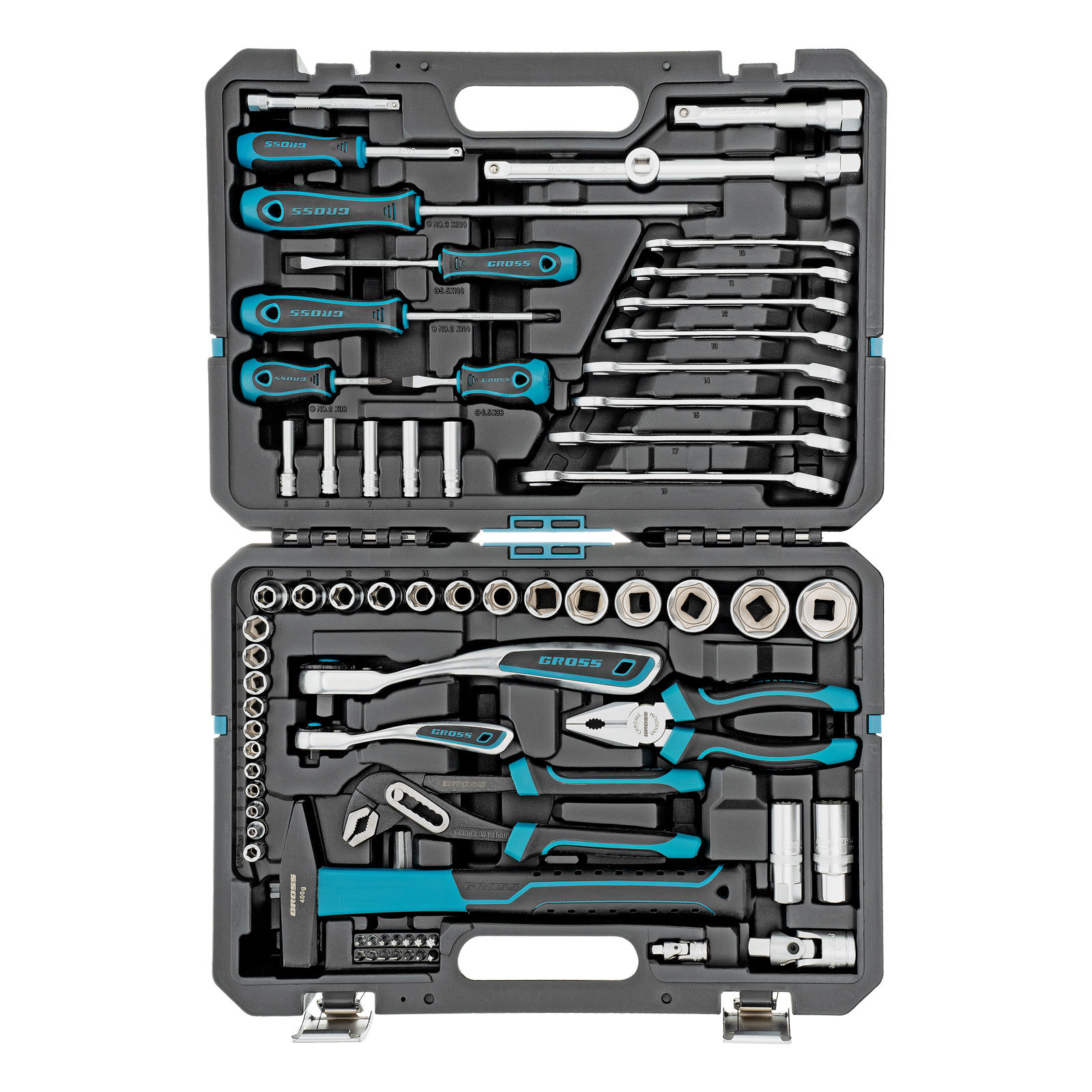 картинка Набор инструментов, 1/4", 1/2", CrV, 120 зубьев, 76 предметов Gross от магазина Одежда+