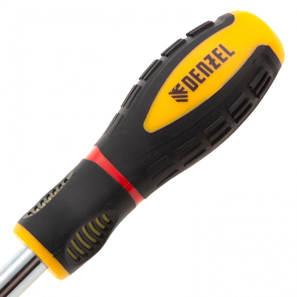 картинка Отвертка комбинированная, SL3/16"-PH1, SL1/4"-PH2, 3-х компонентная рукоятка Denzel от магазина Одежда+