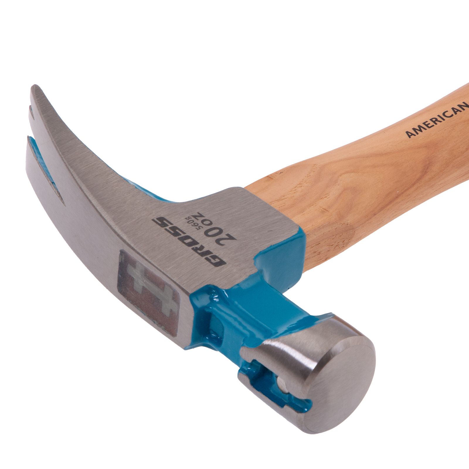 картинка Молоток-гвоздодер,560 г, угол 75, магнит, обрезиненная рукоятка AMERICAN HICKORY GROSS от магазина Одежда+