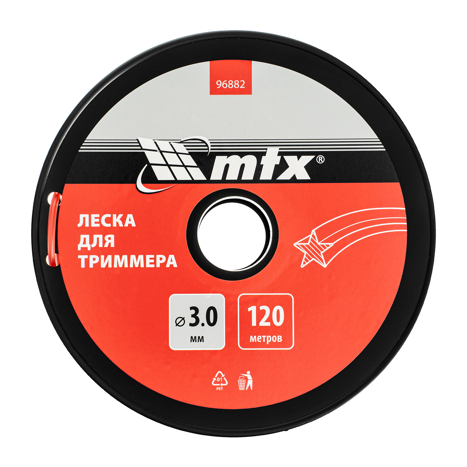картинка Леска для триммера звезда 3,0 мм х 120 м, на катушке MTX от магазина Одежда+