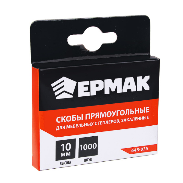 картинка ЕРМАК Скоба закаленная 10мм (11,3х0,7мм) для мебельного степлера 1000шт. от магазина Одежда+