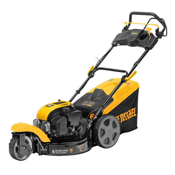картинка Бензиновая газонокосилка GLT-460SP-T, Trike 149 см3, 46 см, привод, панель, 60л Denzel  от магазина Одежда+