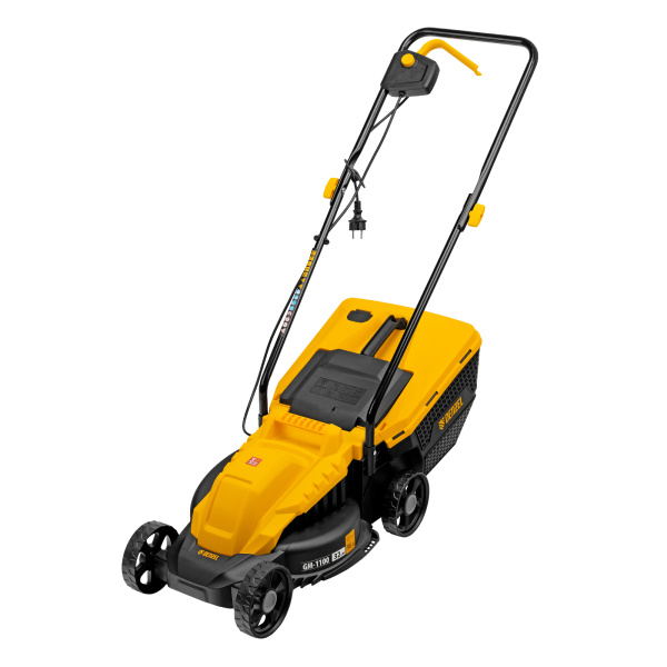 картинка Газонокосилка электрическая GM-1100, 1100 Вт, шир. 32 см, 3 уров., травосб. 30 л Denzel от магазина Одежда+