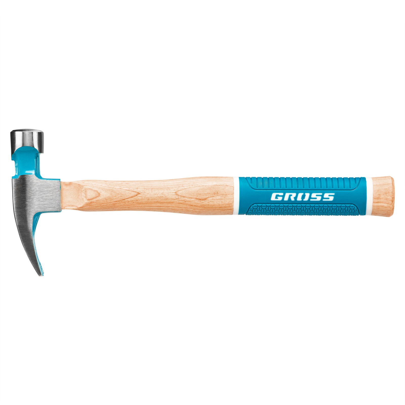 картинка Молоток-гвоздодер, 280 г, угол 75, магнит, обрезиненная рукоятка American hickory GROSS от магазина Одежда+