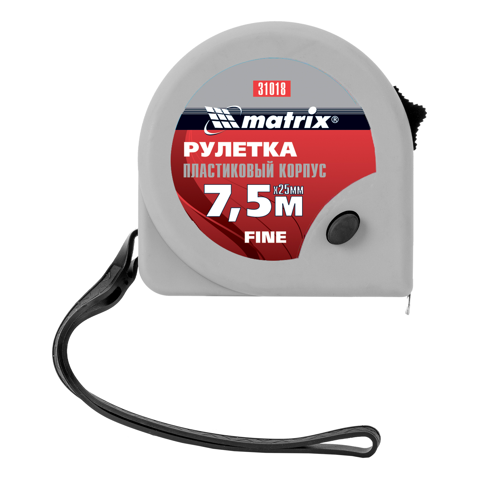 картинка Рулетка Fine,7,5 м х 25 мм,пластиковый корпус Matrix от магазина Одежда+