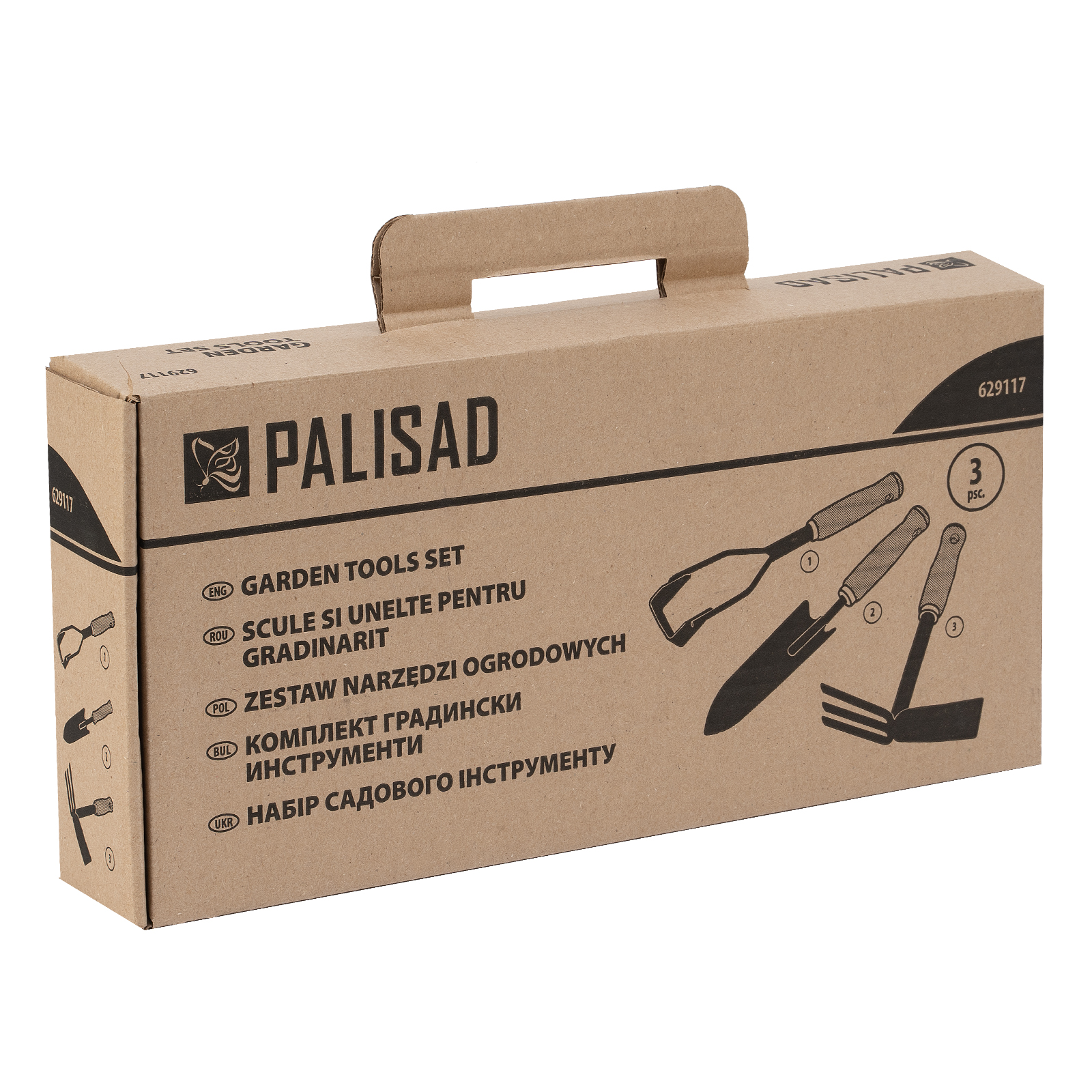 картинка Набор садового инструмента, деревянные рукоятки, 3 предмета Palisad от магазина Одежда+
