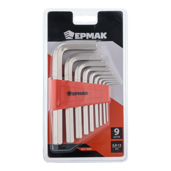 картинка ЕРМАК Набор ключей - шестигранников 2,0-12мм, 9шт. (009) от магазина Одежда+