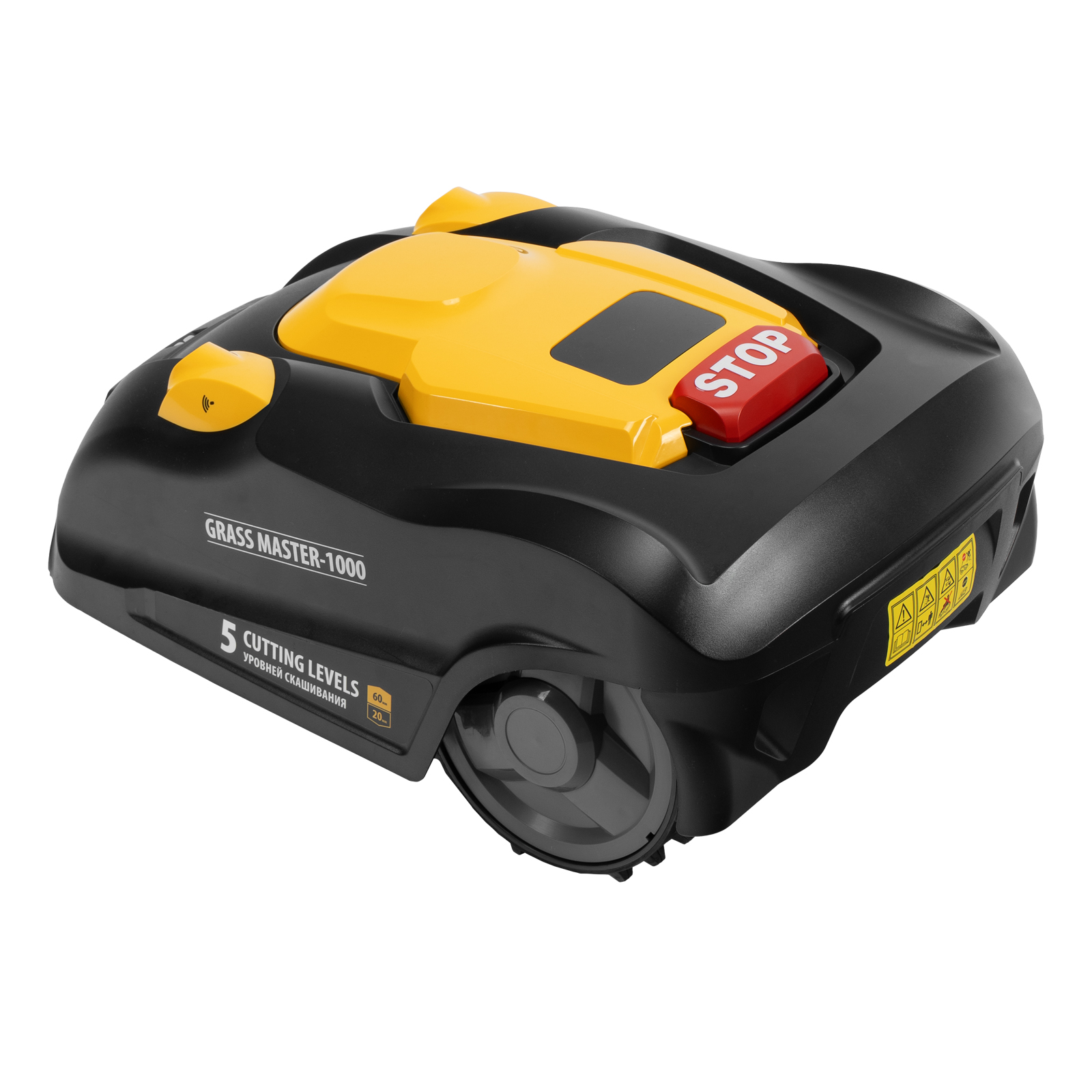 картинка Робот-газонокосилка Grass Master 1000  1000м², 3Ач, 28V, LCD дисплей, Wi-Fi Denzel от магазина Одежда+