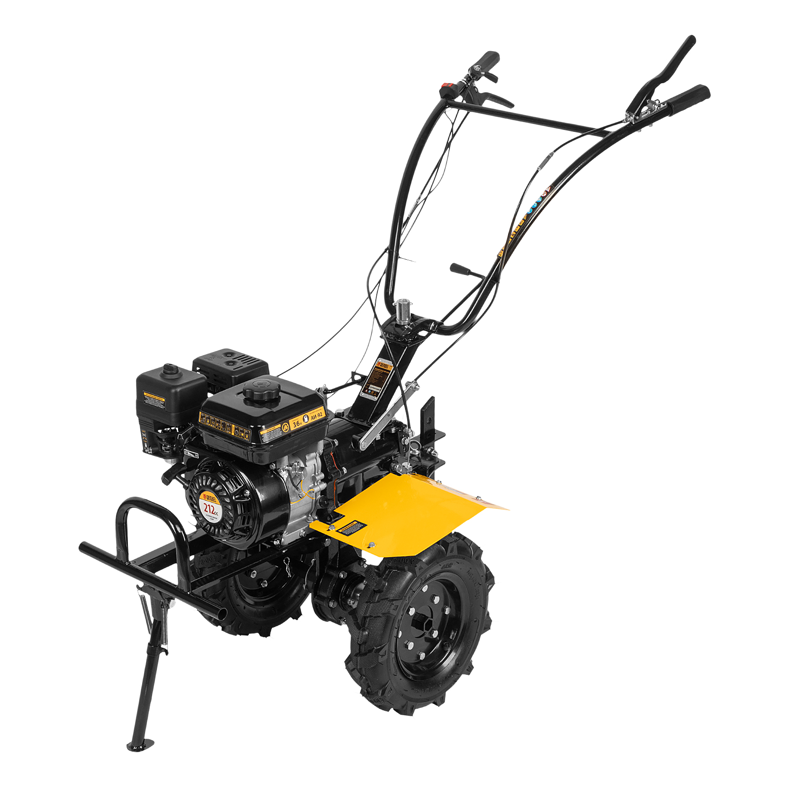 картинка Мотоблок DPT-270X, 7 л.с., диск.сцеп, шир 90 см, глуб 35 см,фрез 3х4,ВОМ,скор 2В/1Н,кол 8" Denzel от магазина Одежда+