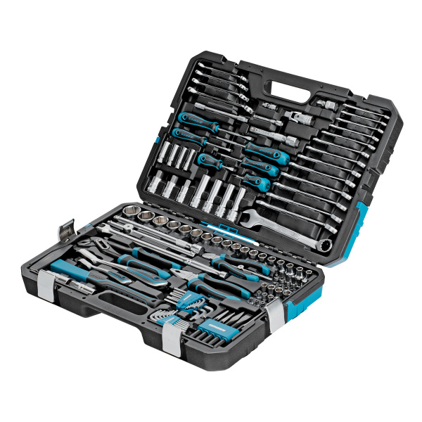 картинка Набор инструментов, 1/4", 1/2", CrV, 120 зубьев, 115 предметов Gross от магазина Одежда+
