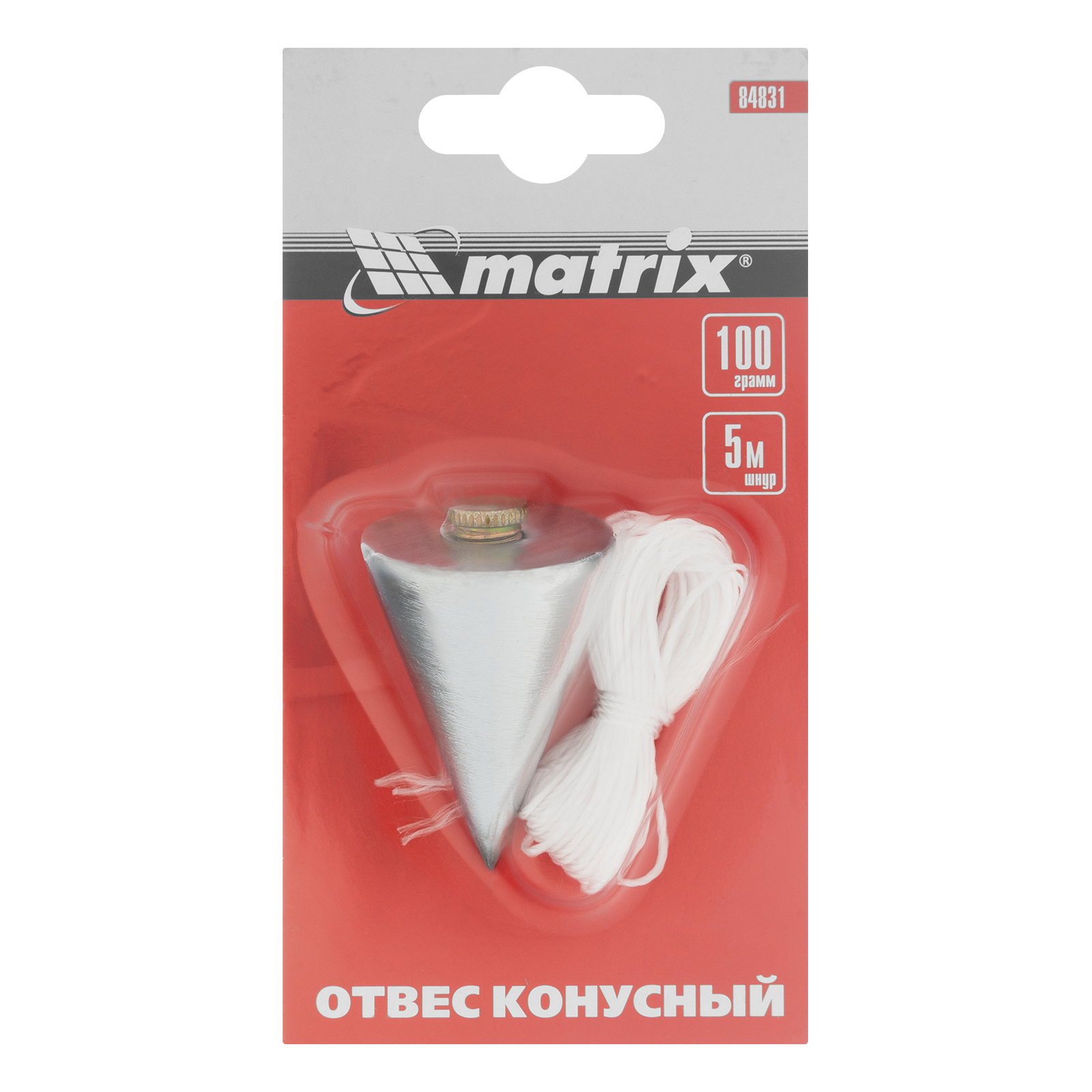 картинка Отвес конусный, 100 г, шнур 5 м Matrix от магазина Одежда+