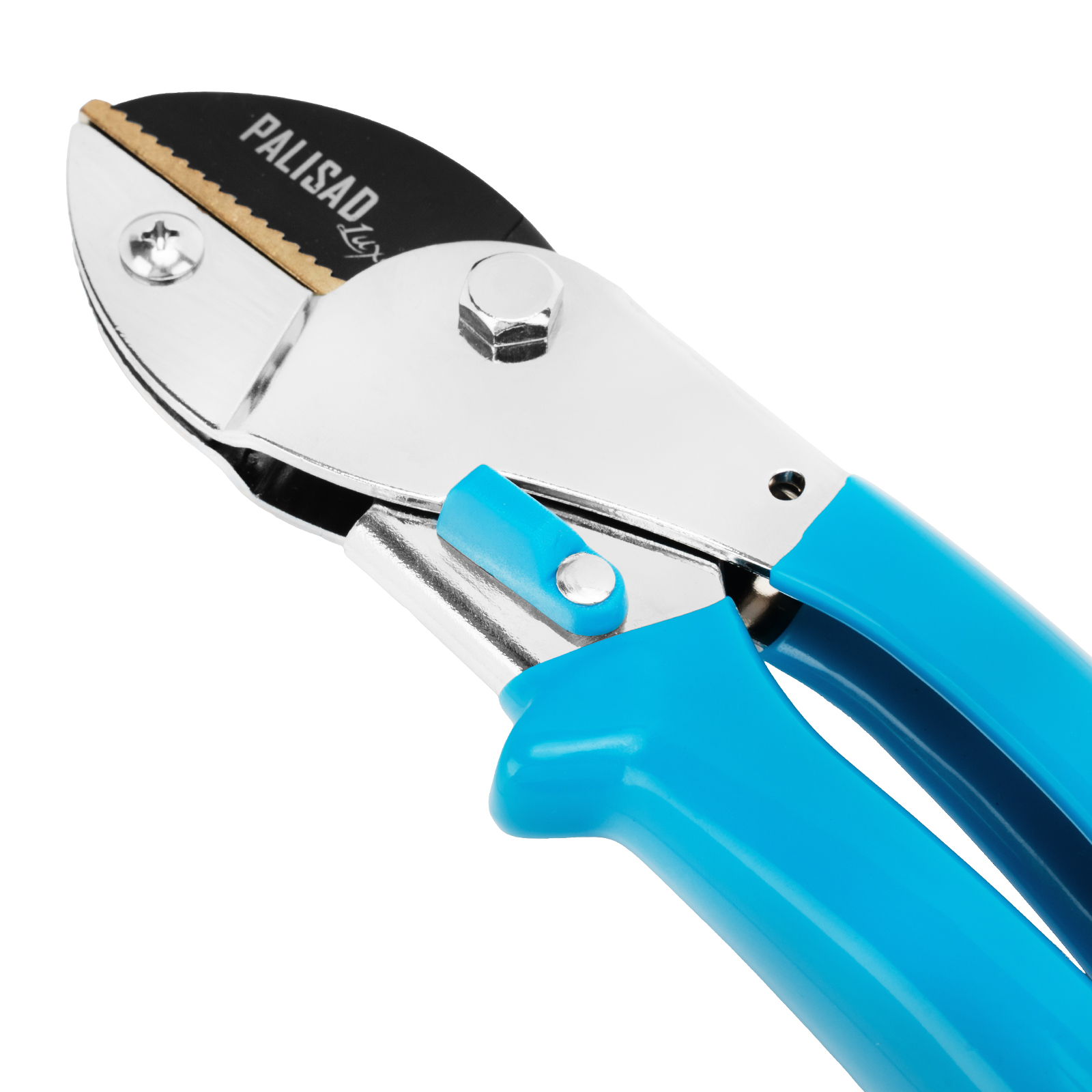 картинка Секатор с наковальней, 205 мм, усиленный, рукоятки в ПВХ-оболочке, Luxe, Palisad от магазина Одежда+