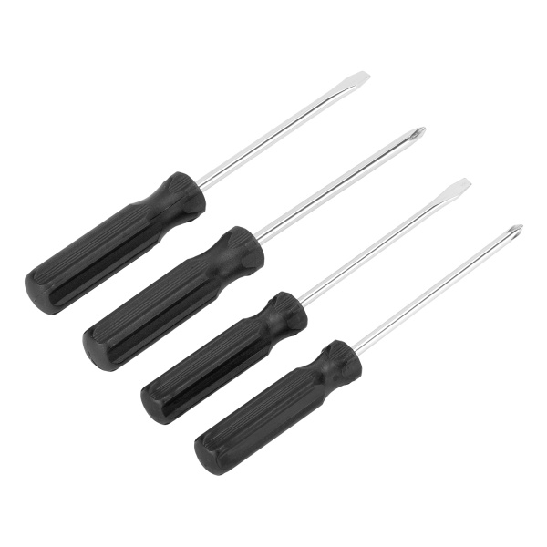 картинка Набор отверток 4 шт, SL5 x 100.6 x 100, PH1 x 100, 2 x 100, углеродистая сталь, пластиковая рукоятка от магазина Одежда+