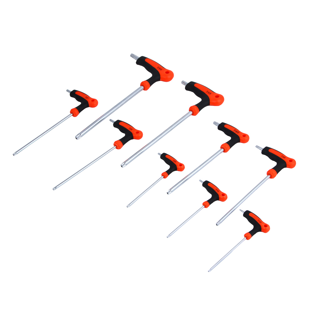 картинка ЕРМАК Набор Т-образных имбусовых ключей Torx T10-T15-T20-T25-T27-T30-T40-T45-T50 от магазина Одежда+