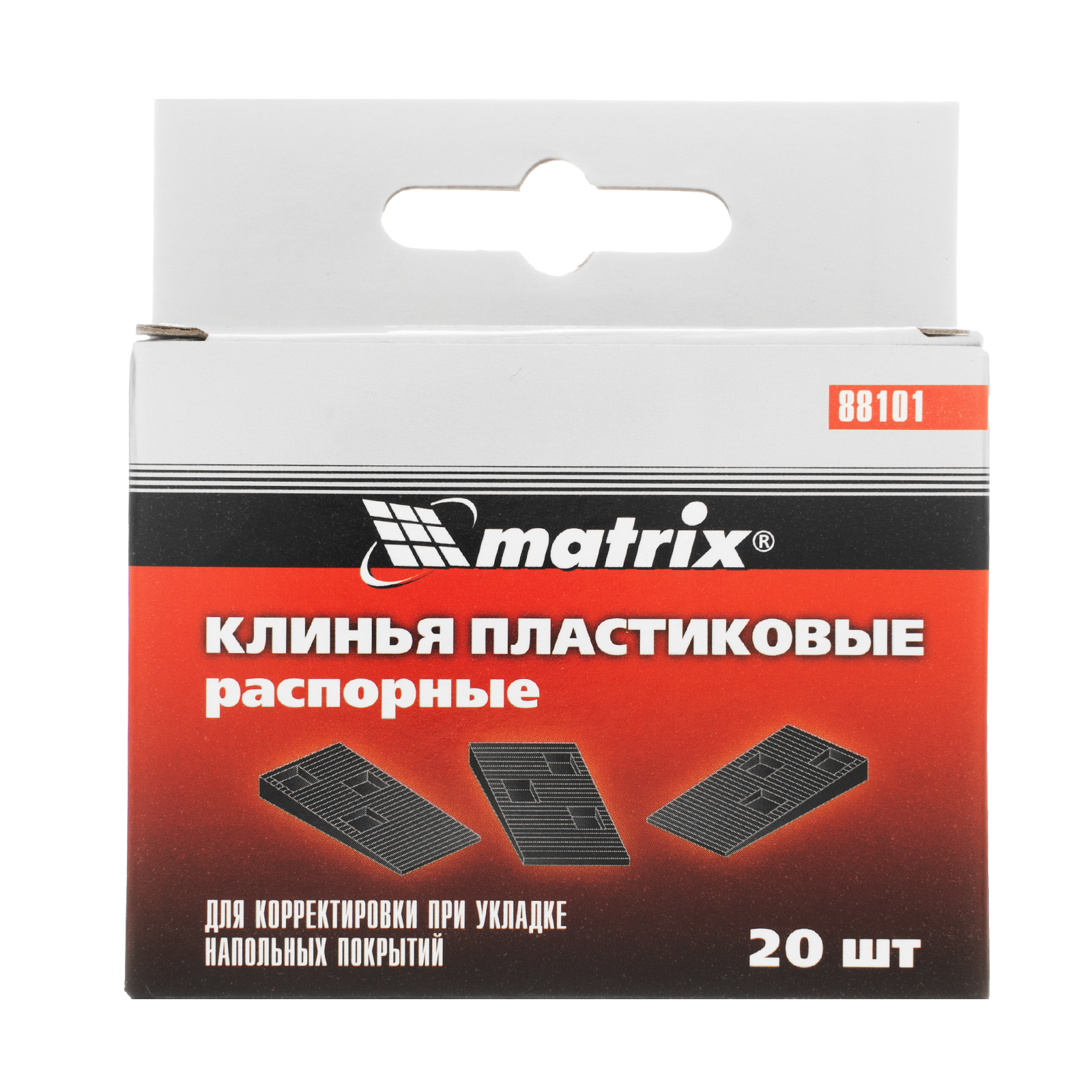 картинка Клинья пластиковые распорные для корректировки при укладке напольных покрытий, 20 шт Matrix от магазина Одежда+