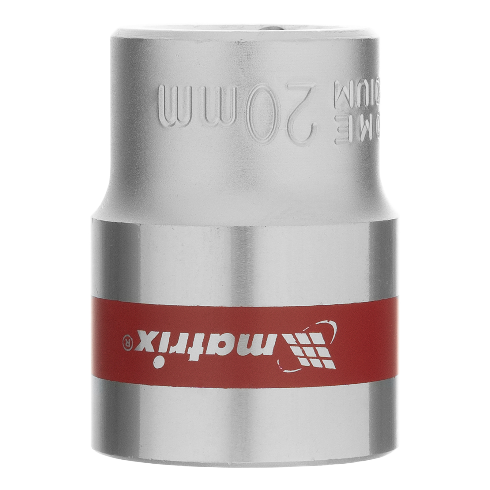 картинка Головка торцевая, 20 мм, шестигранная, CrV, под квадрат 1/2, хромированная Matrix от магазина Одежда+