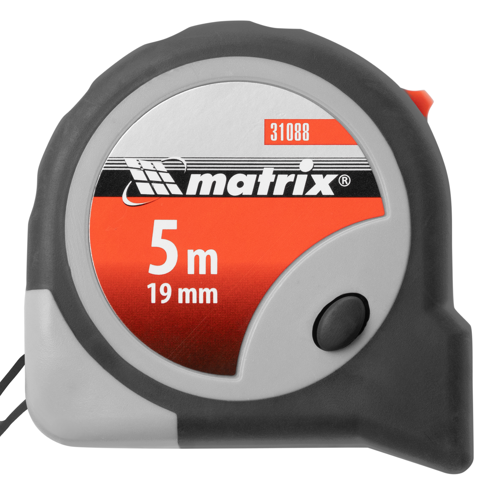 картинка Рулетка Continuous fixation,5 м х 19 мм,двухкомпонентный корпус,плавная фиксация Matrix от магазина Одежда+