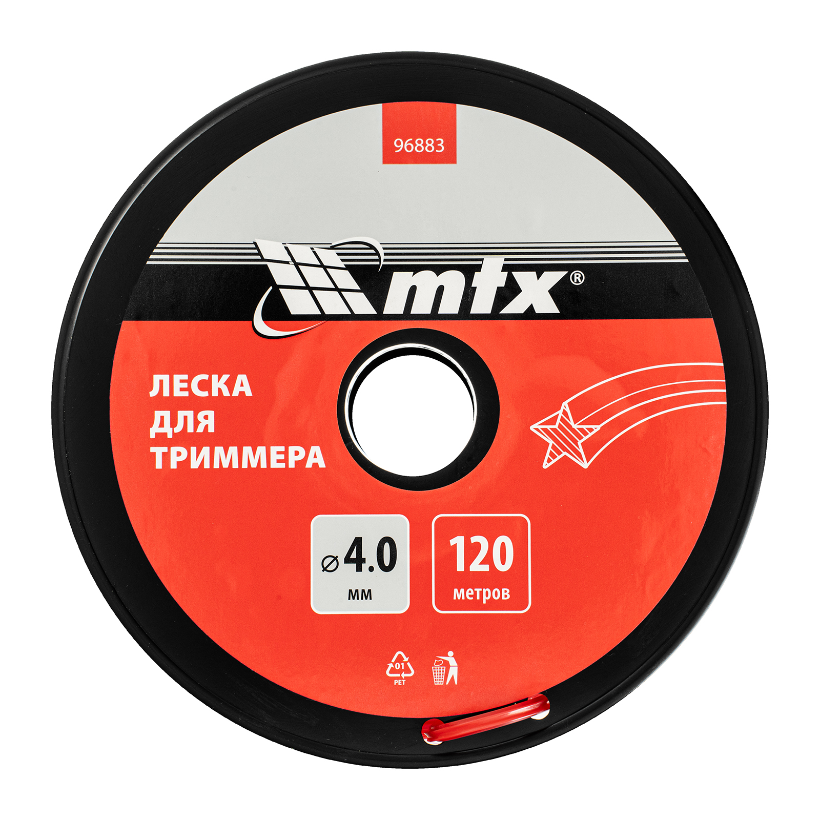 картинка Леска для триммера звезда 4,0 мм х 120 м, на катушке MTX от магазина Одежда+