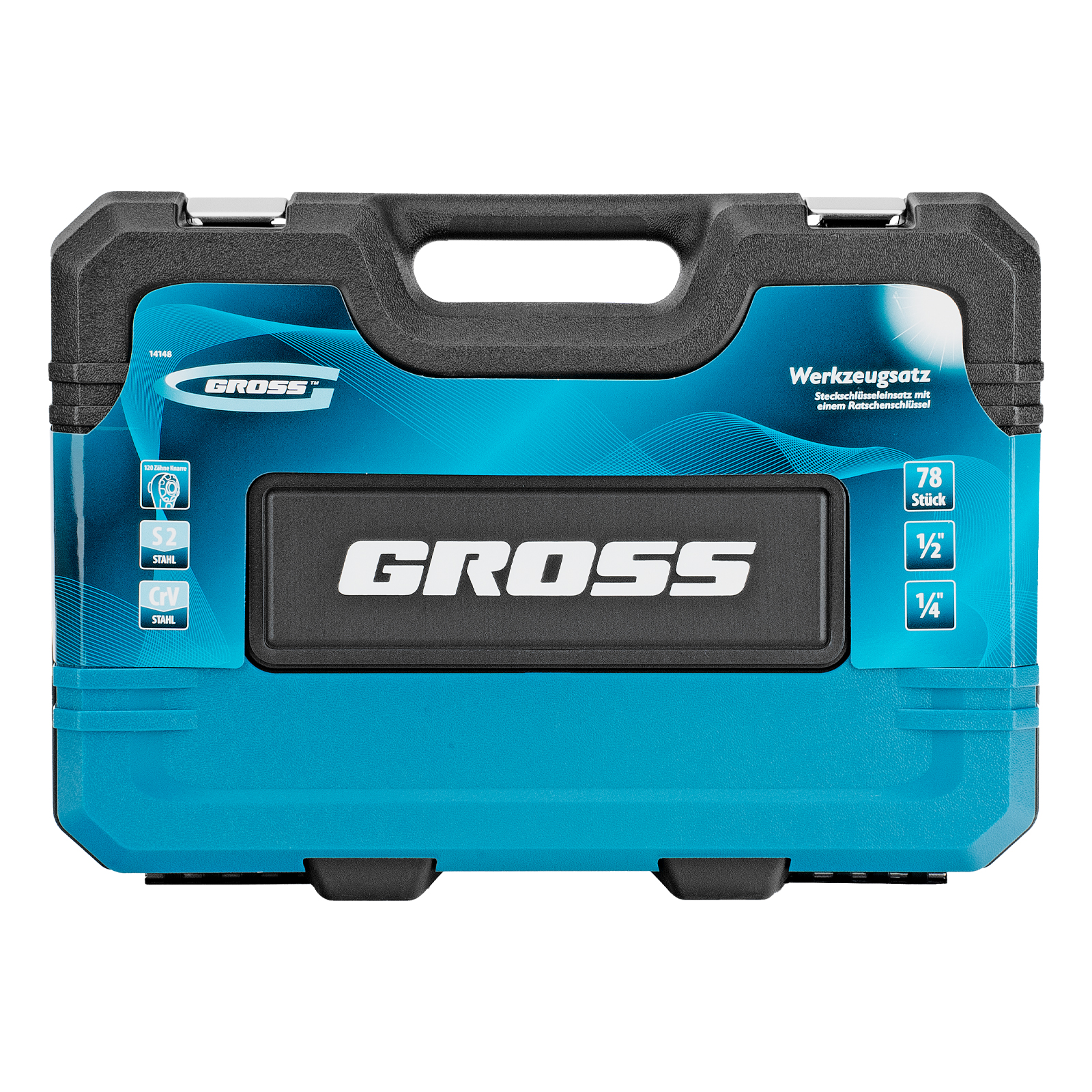 картинка Набор инструментов, 1/4", 1/2", CrV, 120 зубьев, 78 предметов Gross от магазина Одежда+