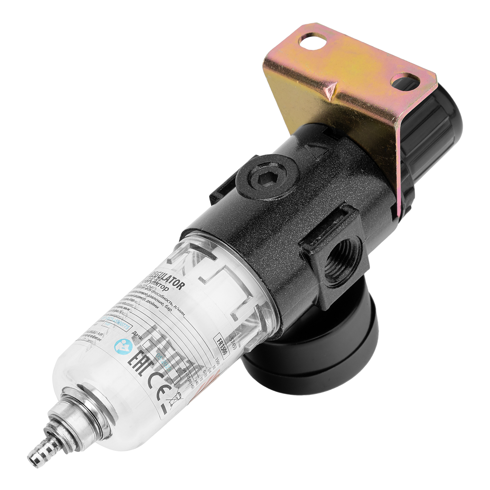 картинка Фильтр-регулятор FR1500, 10 бар, 1500 л/мин, 1/4" Denzel от магазина Одежда+
