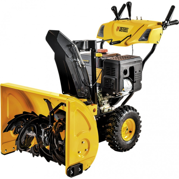 картинка Бензиновая снегоуборочная машина SB 1100 E, 11 л.с, Loncin, с электростартером, фара, обогрев Denzel от магазина Одежда+