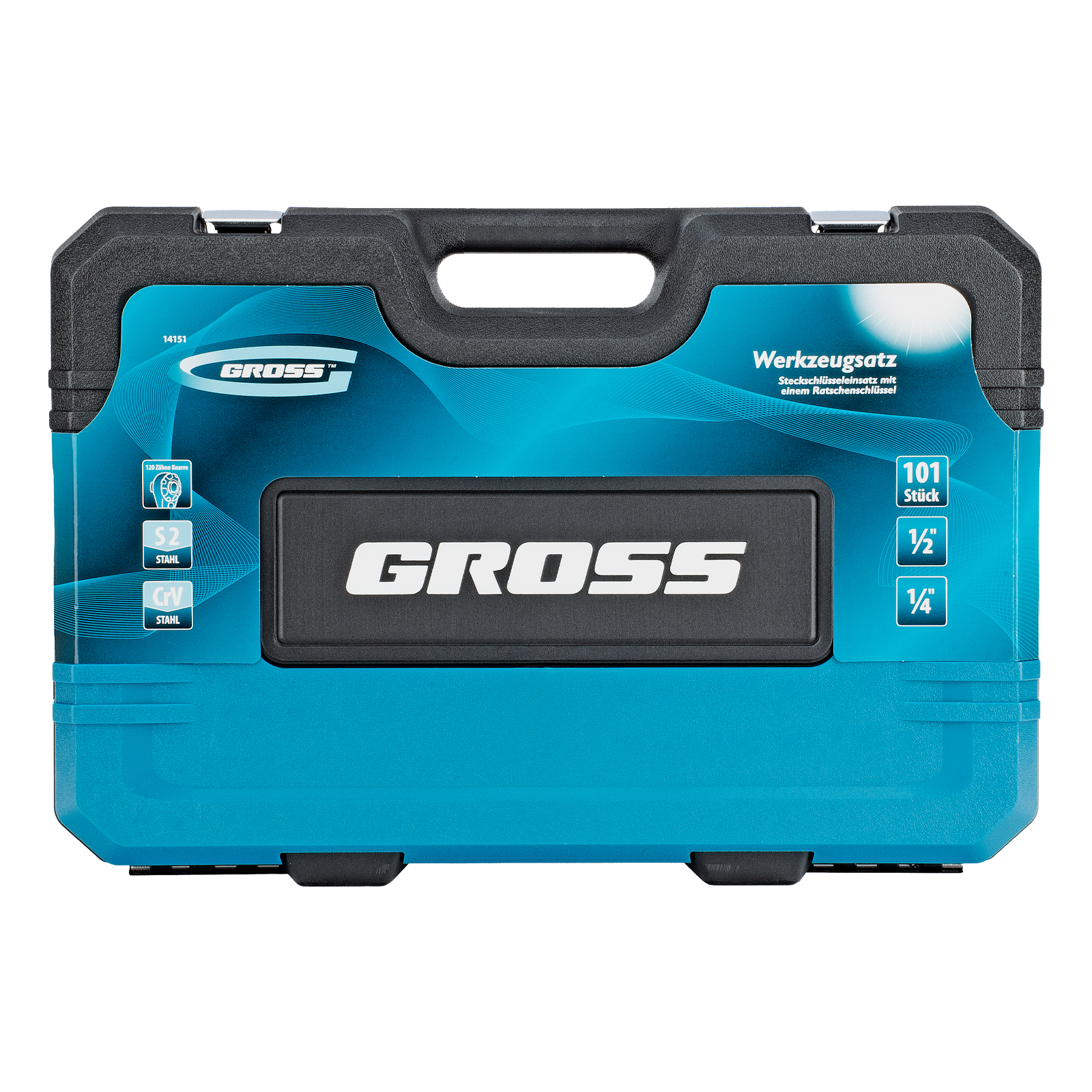 картинка Набор инструментов, 1/4", 1/2", CrV, 120 зубьев, 101 предмет Gross от магазина Одежда+