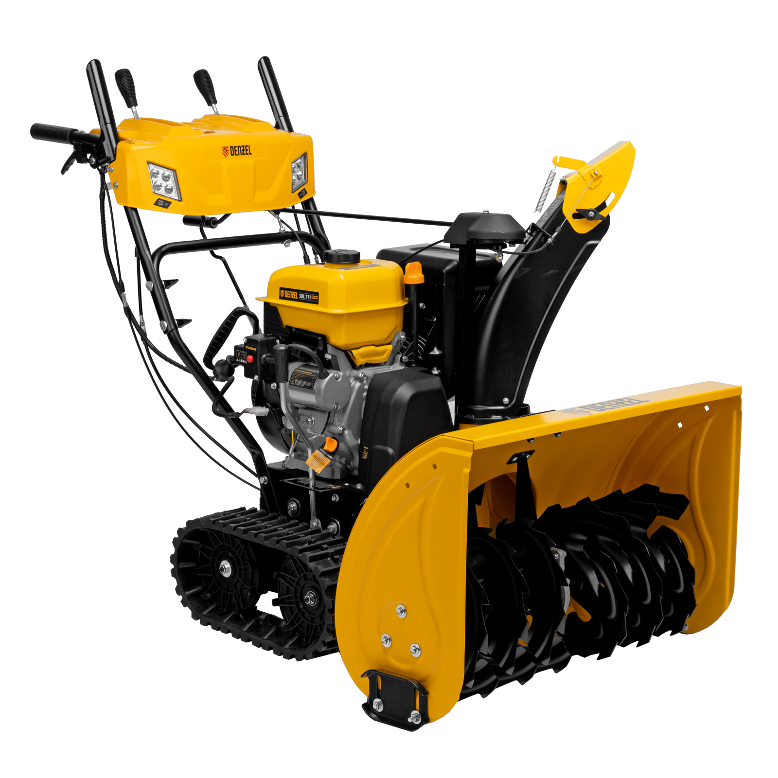 картинка Бензиновая снегоуборочная машина SBL 711DT PRO, 420cc, гусеницы, эл.старт, блок. дифф. Denzel от магазина Одежда+