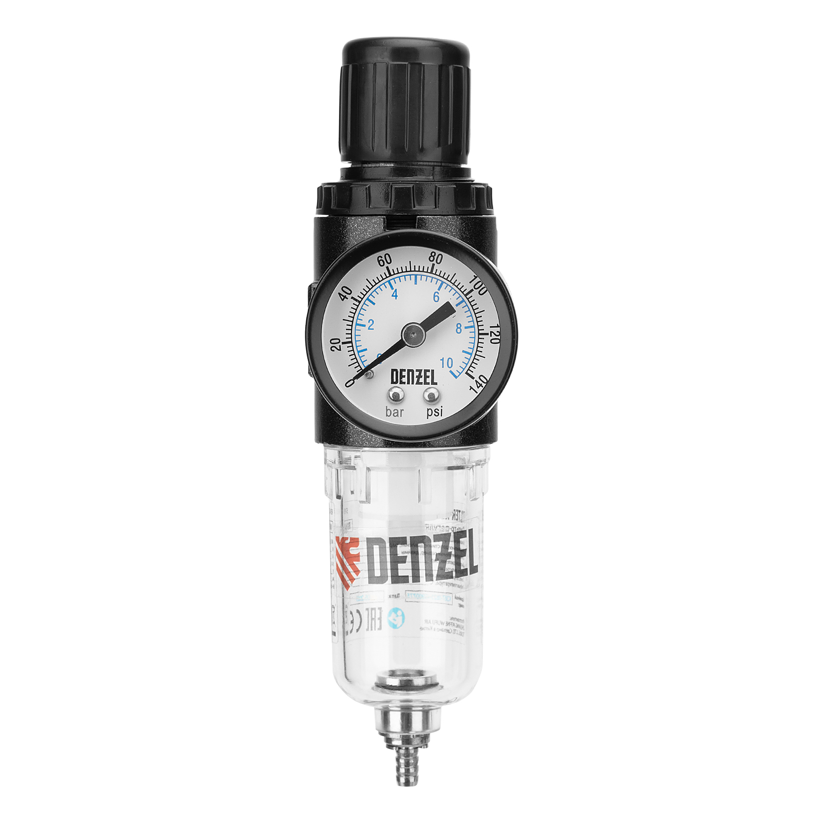 картинка Фильтр-регулятор FR1500, 10 бар, 1500 л/мин, 1/4" Denzel от магазина Одежда+