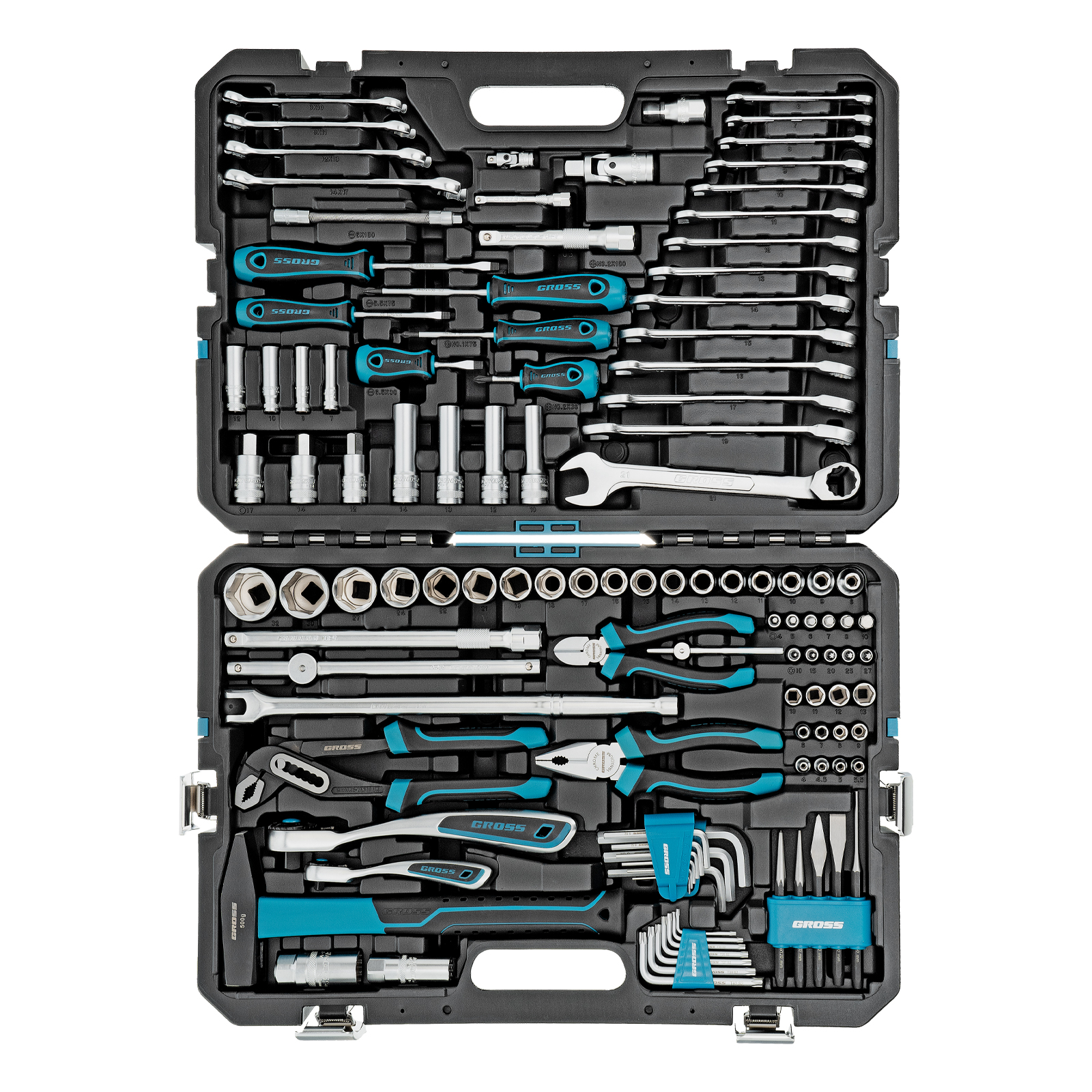 картинка Набор инструментов, 1/4", 1/2", CrV, 120 зубьев, 115 предметов Gross от магазина Одежда+