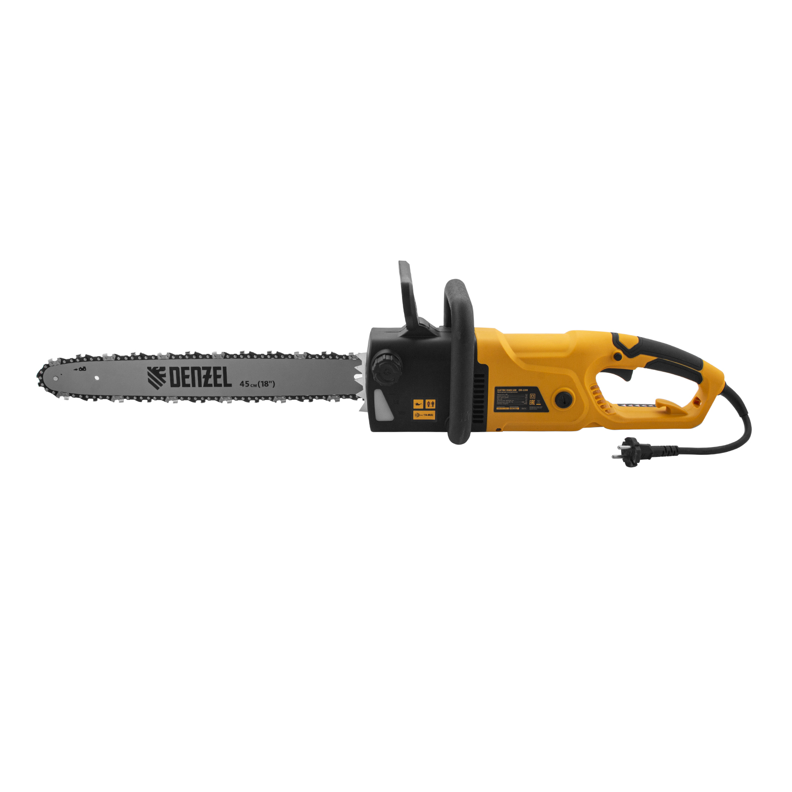 картинка Пила цепная электрическая EDS-2200, 2.2 кВт,продольная, шина 45 см, шаг 3/8, паз 1.3 мм, 62 звена De от магазина Одежда+