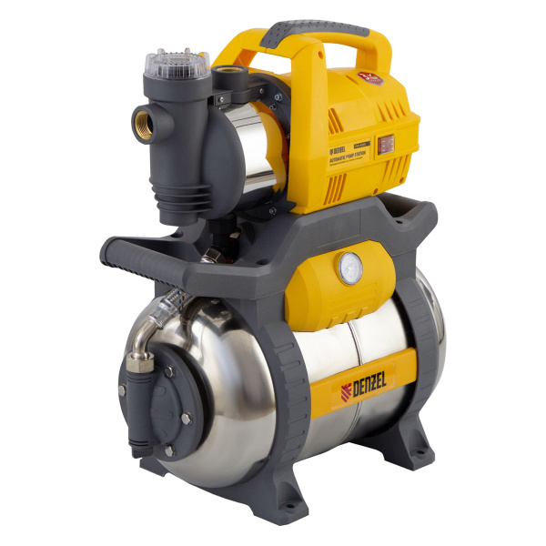 картинка Насосная станция PSХ950X, Х-Pro, 950 Вт, 3300 л/ч, ресивер 24 л, подъем 38 м, нержавейка Denzel от магазина Одежда+