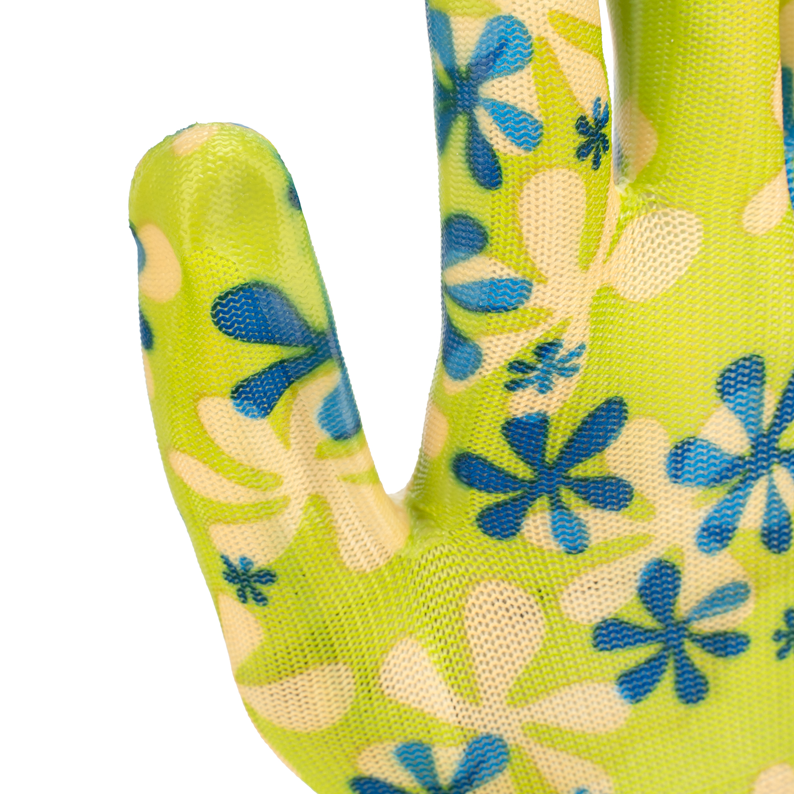 картинка Перчатки садовые из полиэстера с нитрильным обливом, зеленые, S Palisad от магазина Одежда+