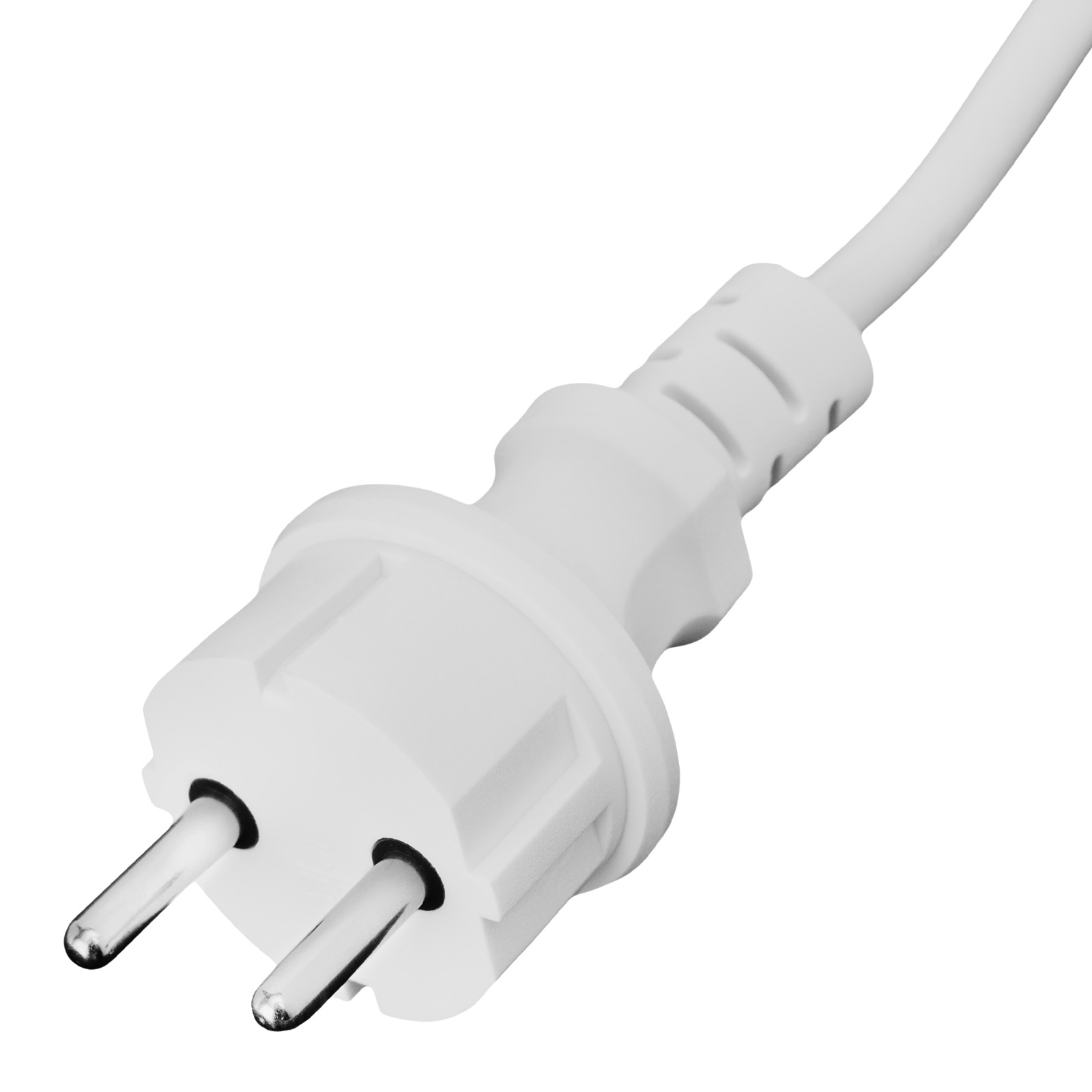 картинка Шнур сетевой Energy Series, ПВС, 1,5 м, 2 x 1,5 мм, с неразборной вилкой, белый, Denzel от магазина Одежда+