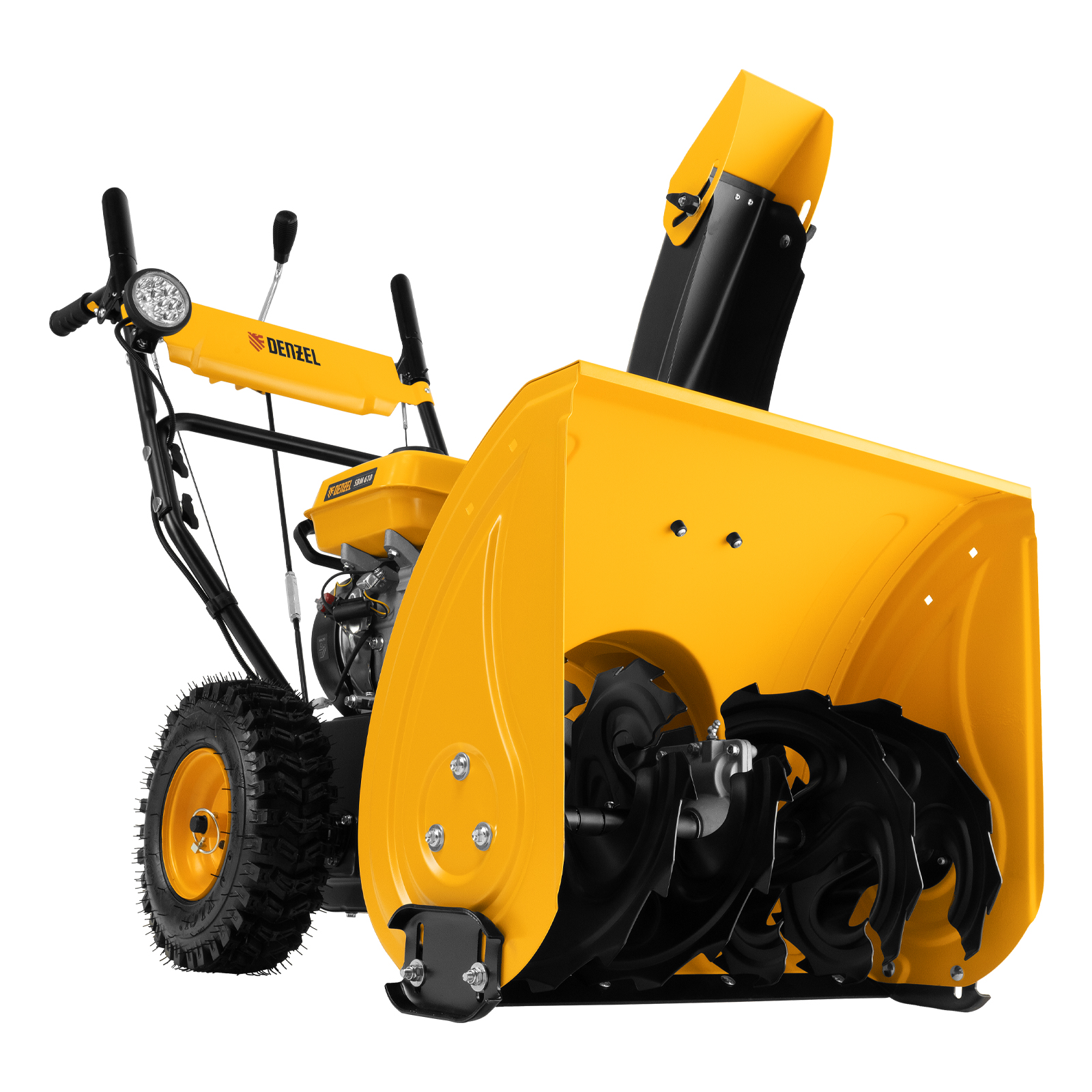 картинка Бензиновая снегоуборочная машина SBM 610, 212 cc, ручной старт, фара Denzel от магазина Одежда+