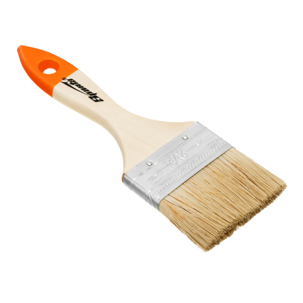 картинка Кисть плоская Slimline 2.5" (63 мм) натуральная щетина, деревянная ручка Sparta от магазина Одежда+