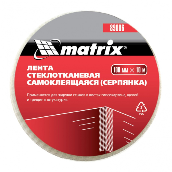 картинка Серпянка самоклеящаяся, 100 мм х 10 м Matrix от магазина Одежда+