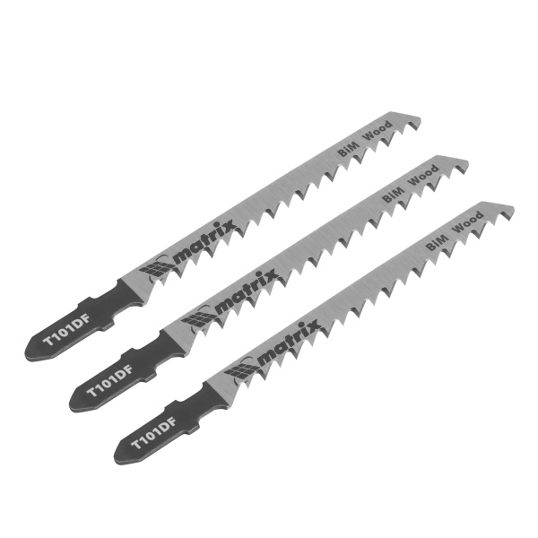 картинка Полотна для электролобзика по дереву, 3 шт, T101DF, 75 x 4 мм, Bimetal Matrix Professional от магазина Одежда+