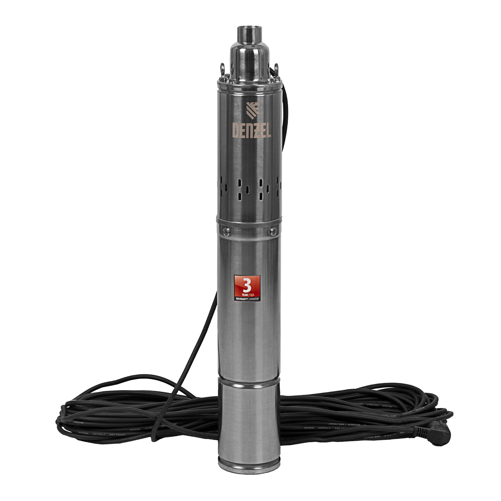 картинка Скважинный насос DWS-4-150, винтовой, диаметр 4", 1300 Вт, 2000 л/ч, напор 150 м Denzel от магазина Одежда+