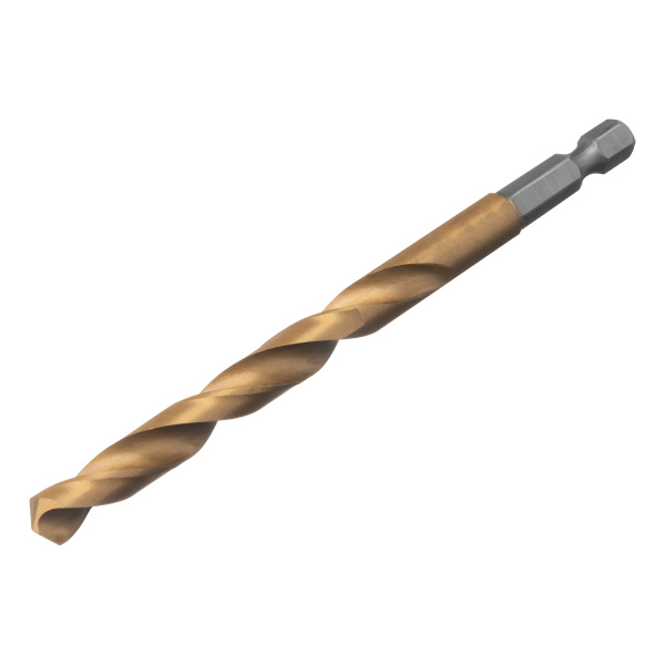 картинка Сверло по металлу, 8 мм, HSS, нитридтитановое покрытие, шестигранный хвостовик Matrix от магазина Одежда+