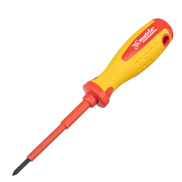 картинка Отвертка Insulated, PH0 x 75 мм, CrMo, до 1000 В, двухкомпонентная рукоятка Matrix Professional от магазина Одежда+
