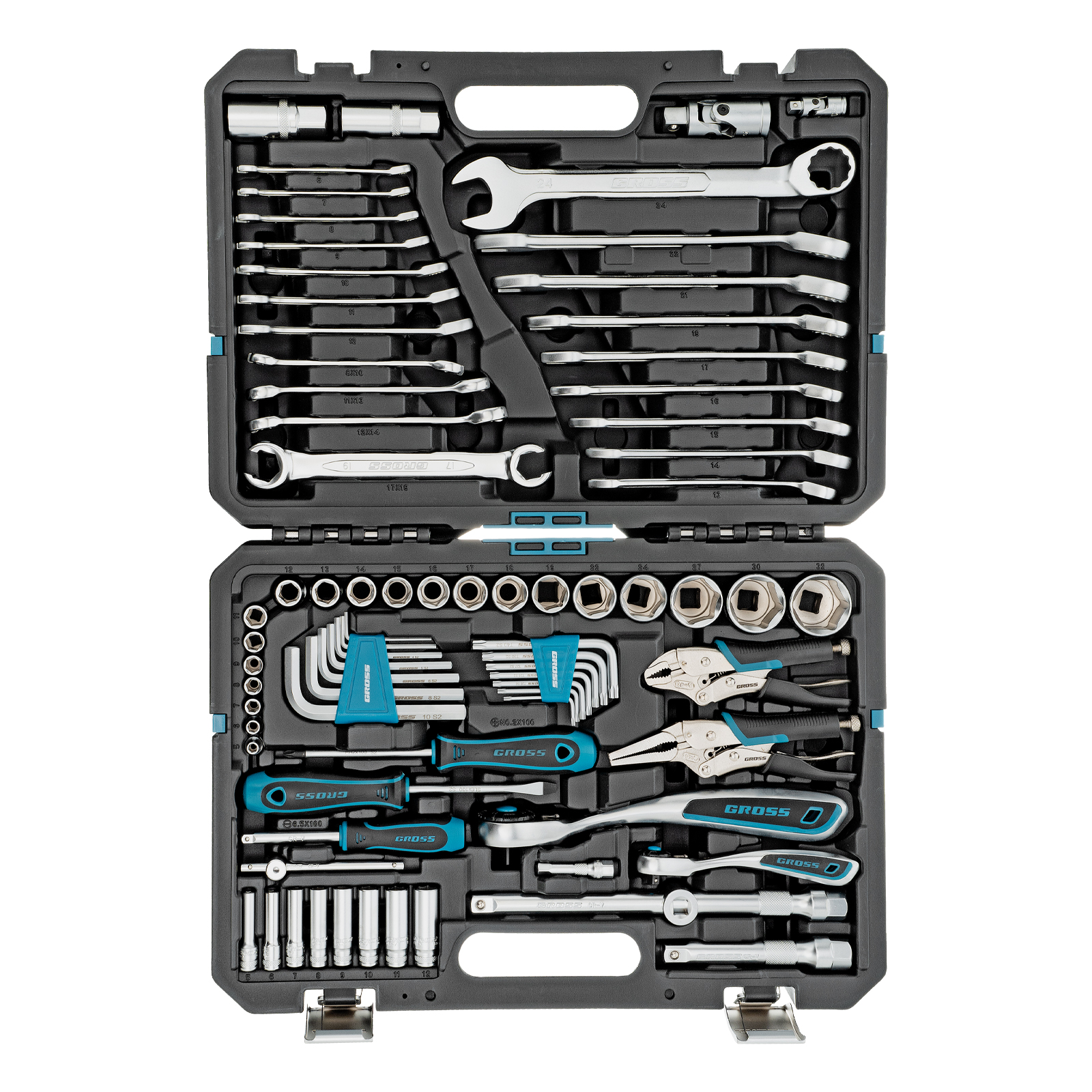 картинка Набор инструментов, 1/4", 1/2", CrV, 120 зубьев, 78 предметов Gross от магазина Одежда+