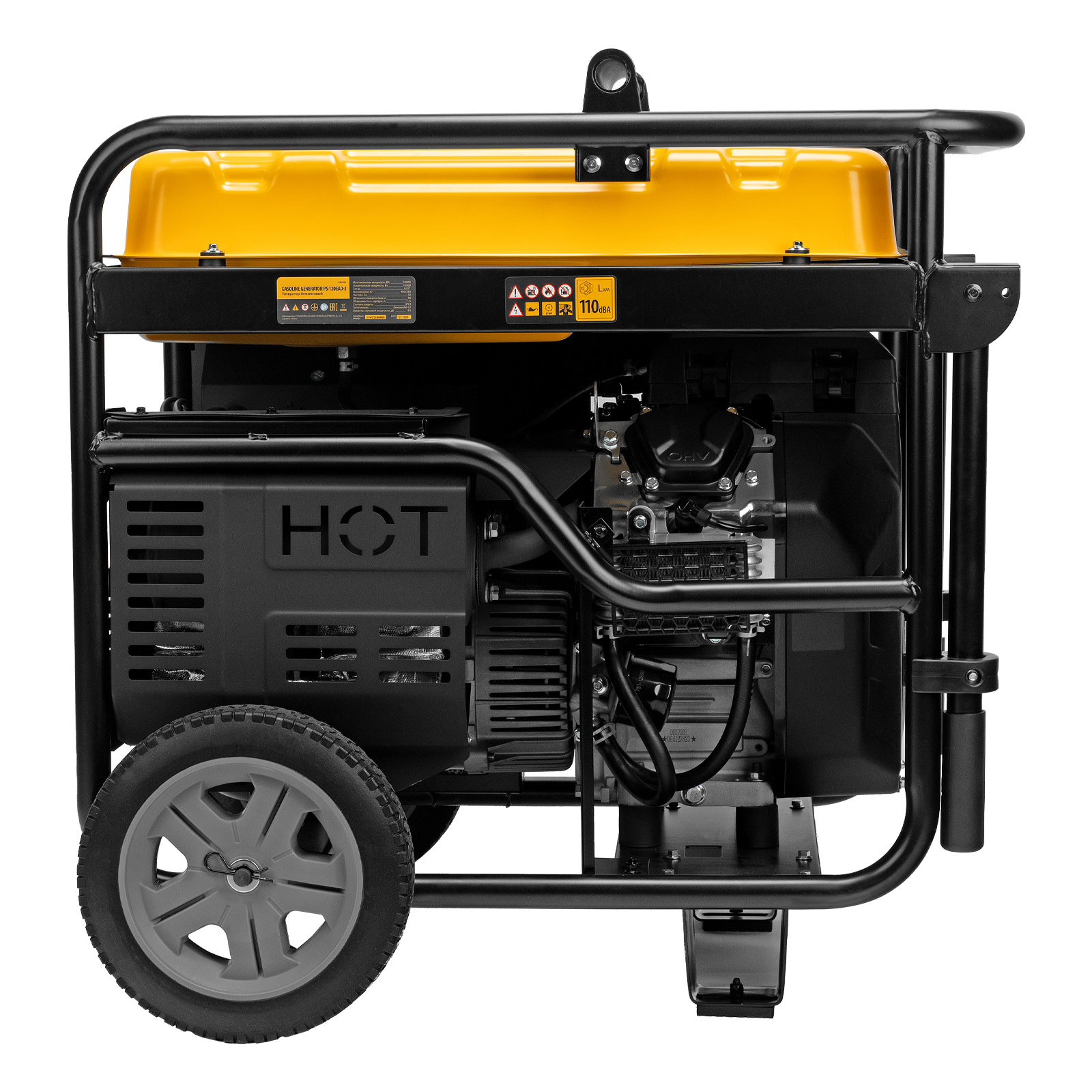 картинка Генератор бензиновый PS-120EAD-3, 12 кВт,230/400 В, 40л, разъем ATS,перекл.режима,эл.старт Denzel от магазина Одежда+