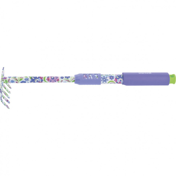 картинка Грабли 5 - зубые, 85 х 440 мм, стальные, удлиненная рукоятка, Flower Mint, Palisad от магазина Одежда+