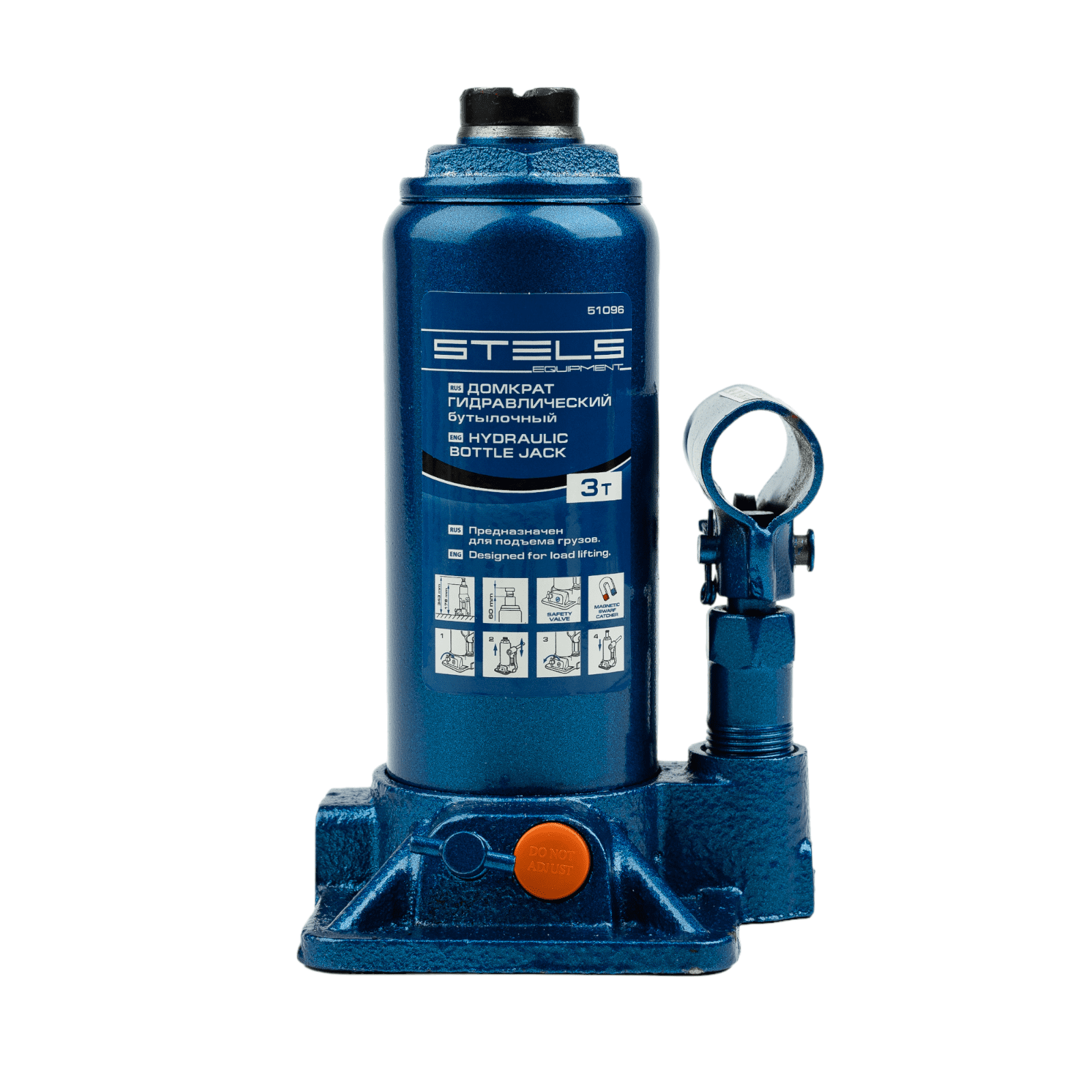 картинка Домкрат гидравлический бутылочный, 3 т, H подъема 178-343 мм Stels от магазина Одежда+